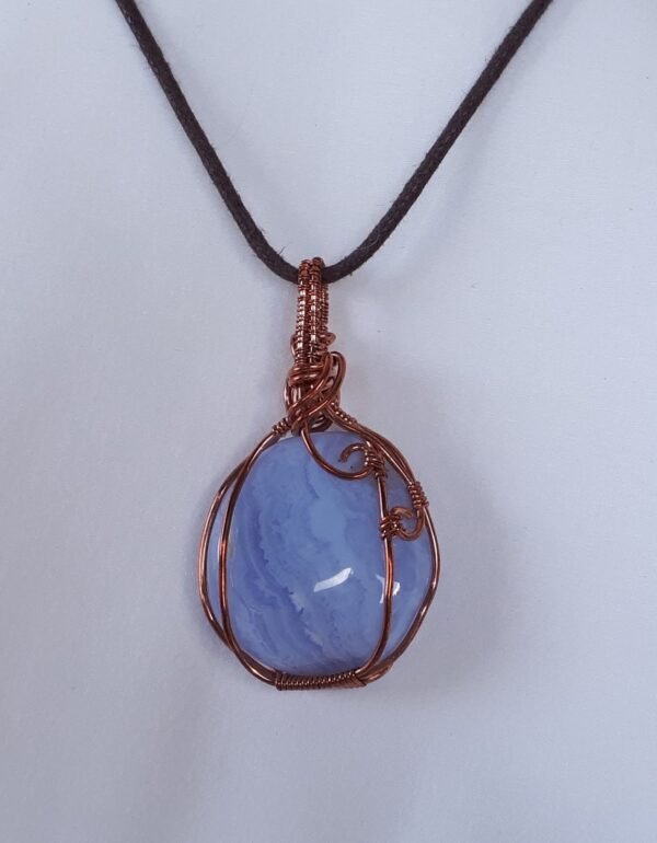 Blue Agate Crystal IDF Pendant - Image 2