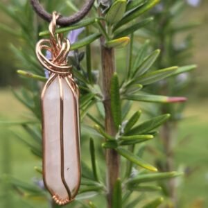 Rose Quartz Crystal IDF Pendant