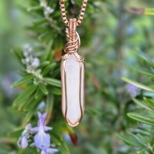 Rose Quartz Crystal IDF Pendant