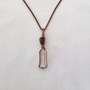 Moldavite / Quartz IDF Pendant