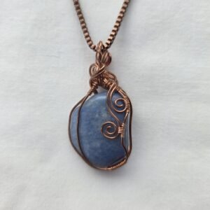 Blue Quartz Crystal IDF Pendant