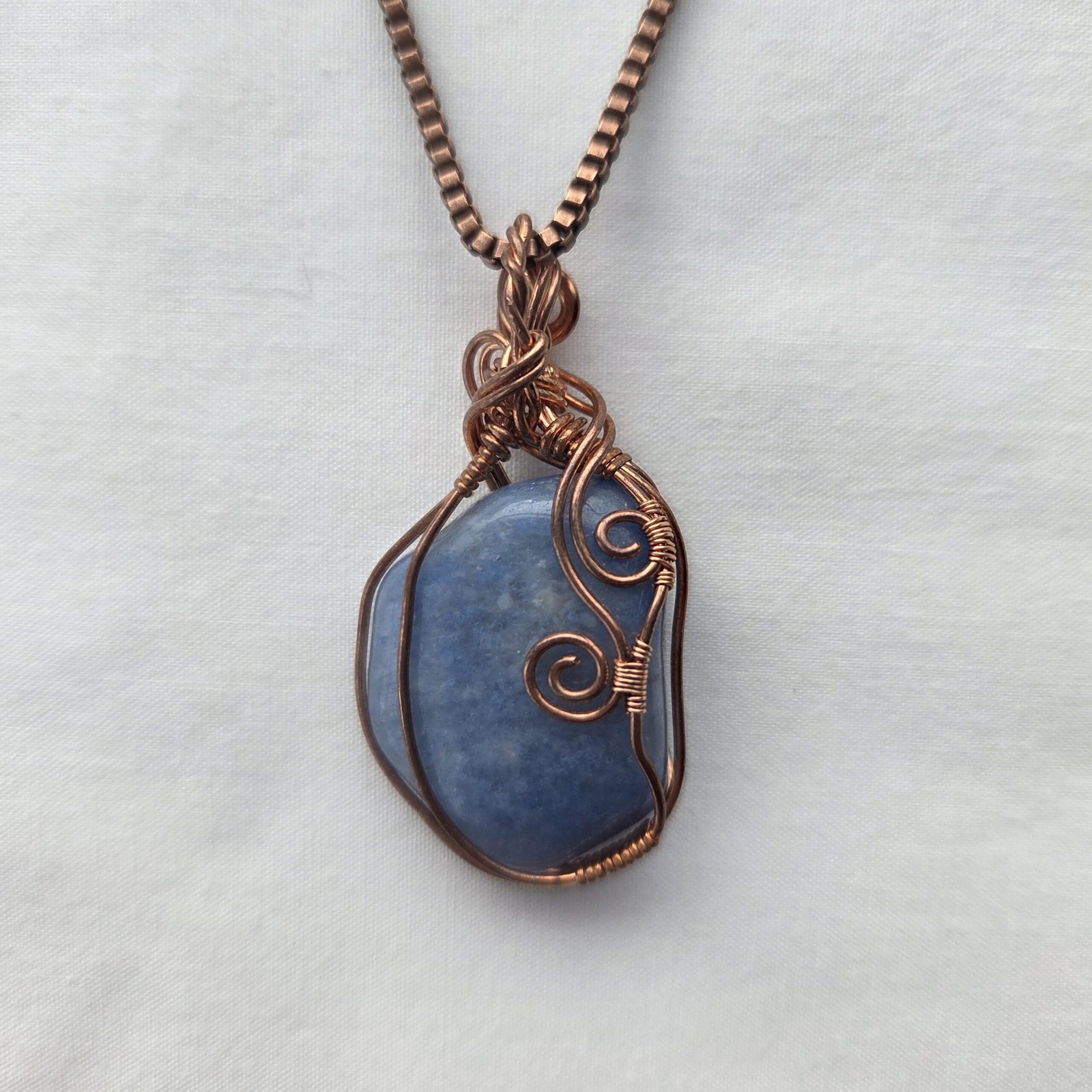 Blue Quartz Crystal IDF Pendant